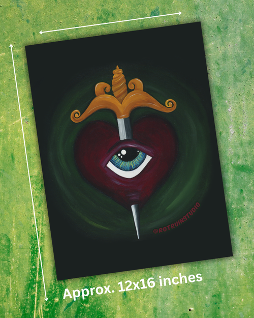 Heart Dagger Poster Print