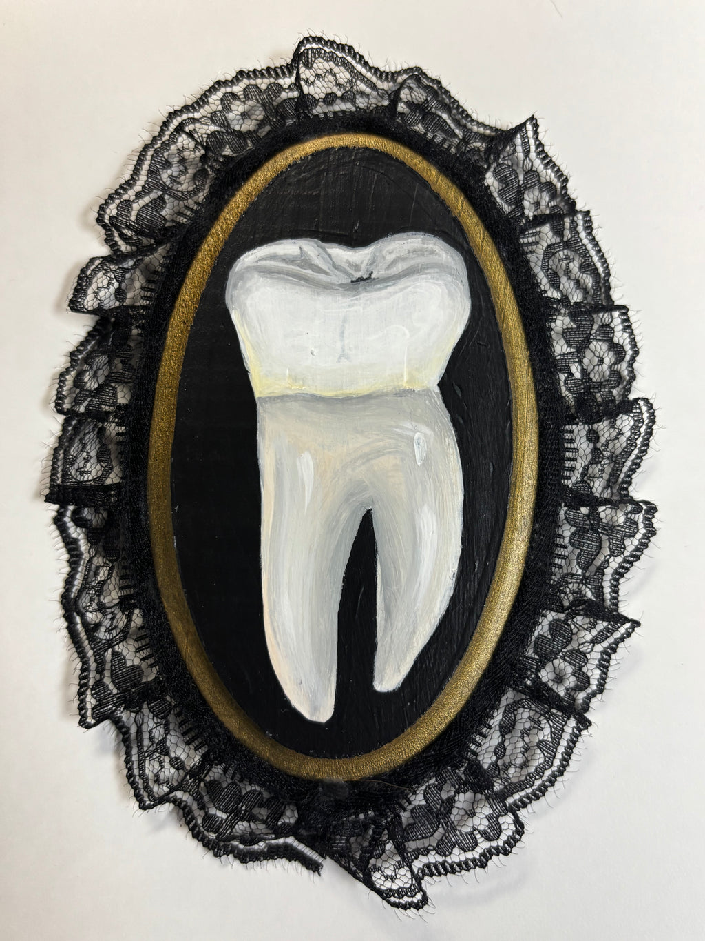 Small Human Tooth Original Painting