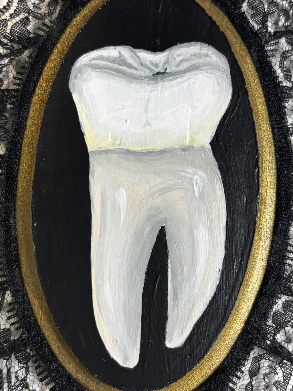 Small Human Tooth Original Painting