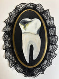 Small Human Tooth with Cavities Original Painting