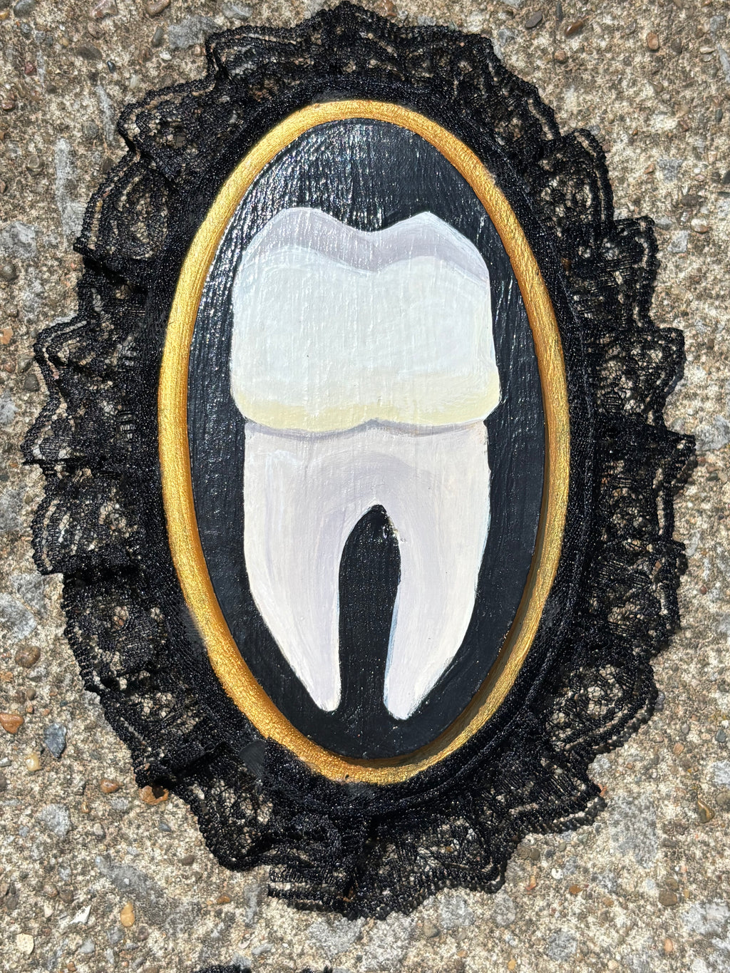 Small Human Tooth Original Painting