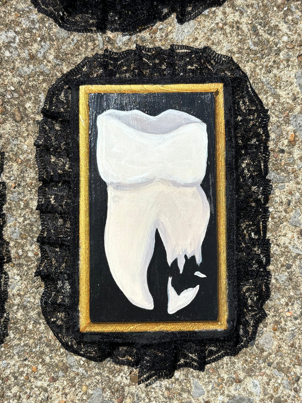 Small Broken Human Tooth #1 Original Painting