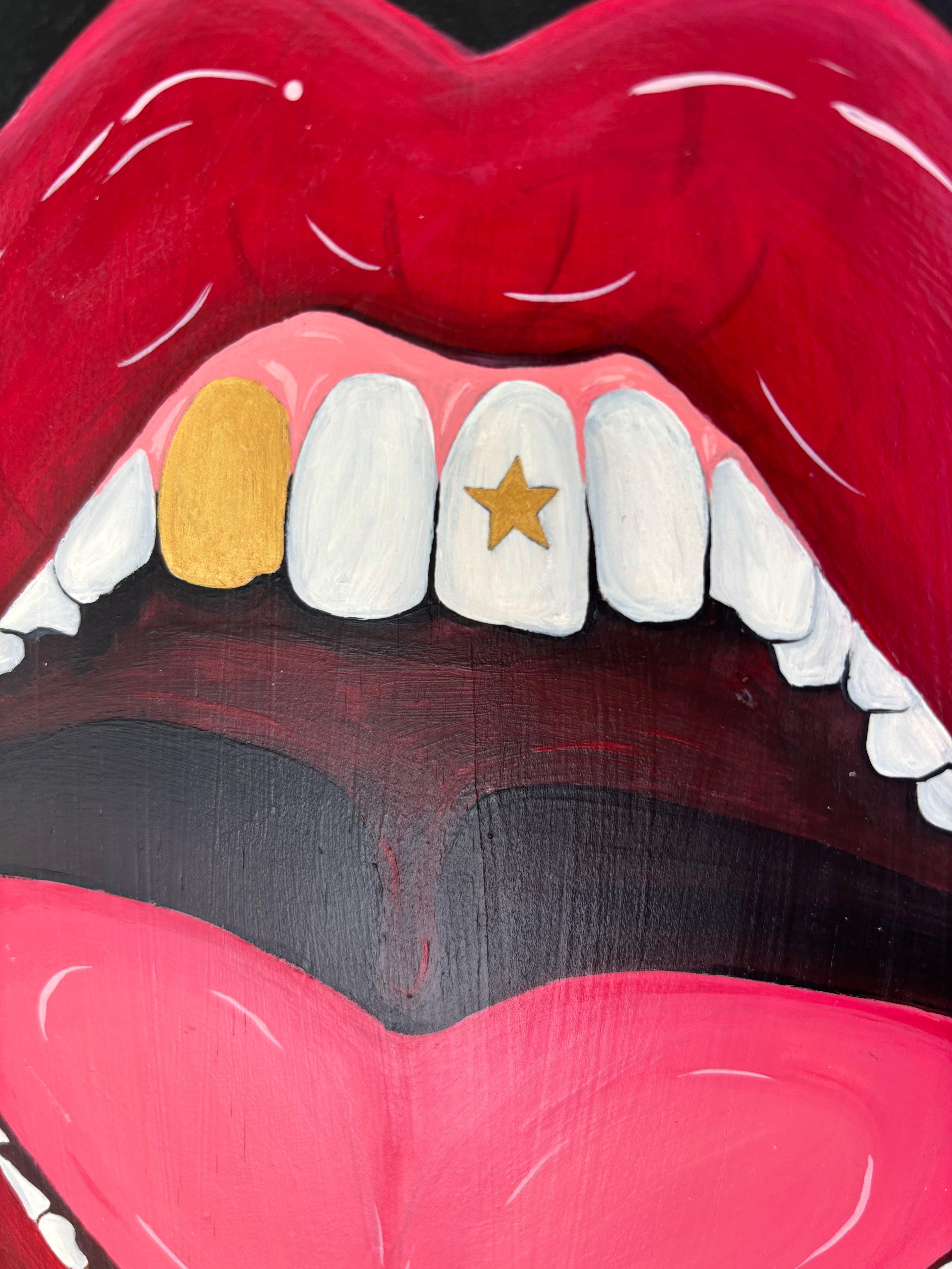 Mouth with Gold Tooth Original Painting